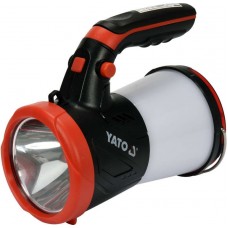 Ліхтар LED-діодний акумулятор YATO Li-Ion 3.7 В, 15 Вт, 600-1200 Лм, з ручкою, зарядний USB пристрій