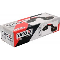 Присоска для монтажу скла подвійна YATO: 2 чашки Ø= 125 мм, m= 120 кг, 245х 125х 7 мм