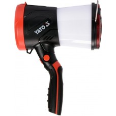 Ліхтар LED-діодний акумулятор YATO Li-Ion 3.7 В, 15 Вт, 600-1200 Лм, з ручкою, зарядний USB пристрій