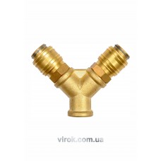 Швидкороз'ємне латунне з'єднання YATO 1/4" з внутрішньою різьбою 3/8"