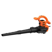 Порохотяг садовий з подрібнювачем мережевий Black+Decker 2.6 кВт 40 л 11.7 м³/хв 2 сопла