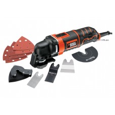 Багатофункційний інструмент Black+Decker 300 Вт 22000 об/хв + насадки + кейс