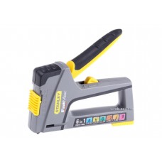 Степлер STANLEY з регулятором для 6-ти видів скоб і цвяхів