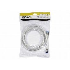 Шланг для душу FALA покритий хром-білою ПВХ гофрою G1/2 1.5 м