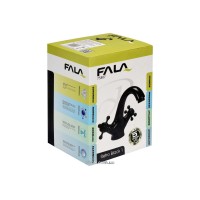 Змішувач води FALA для умивальника "RETRO BLACK 1" з 2-ма вентлями