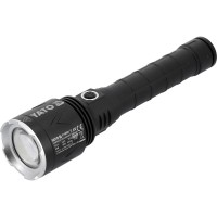 Ліхтар LED-діодний акумул. YATO Li-Ion 7.4 В, 5 АГод, режими 8000/4500/1150 Lm, заряджання від USB