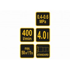 Ковш пневматичний для штукатурки стін VOREL 4.5 л 4 бар 400 л/хв 50 м²/год