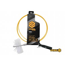 Дріт для очищення димарів VOREL Ø6 мм x 3 м з йоржем Ø150 x 80 мм різьба M12