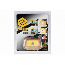 Ліхтар на чоло світлодіодний VOREL 3+3 Вт 130+120 лм 3 x ААА
