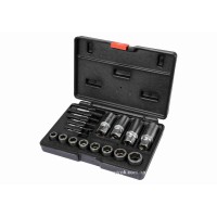 Набір екстракторів для видалення зломаних гвинтів YATO 3/8" і 1/2" 17 шт
