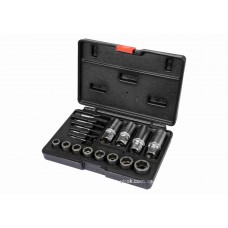 Набір екстракторів для видалення зломаних гвинтів YATO 3/8" і 1/2" 17 шт