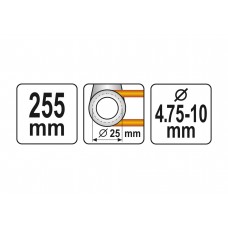 Згинач металевих прутів YATO Ø4.75-10 мм 255 мм під кут 90°