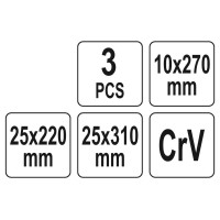 Набір скребків сталевих YATO 25 x 220 мм 10 x 270 мм 25 x 310 мм 3 шт