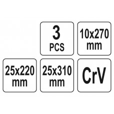 Набір скребків сталевих YATO 25 x 220 мм 10 x 270 мм 25 x 310 мм 3 шт