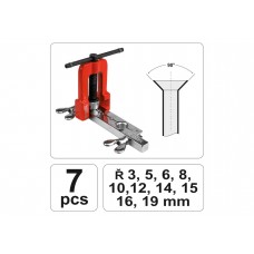 Прес для ручного розширення труб YATO 3-19 мм з аксесуарами 7 шт