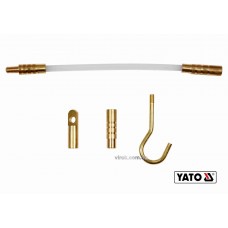 Протягувачі кабелів скловолокнисті YATO 10 шт x 1 м + гнучкий подовжувач + гачок + 2 наконечника 14 шт
