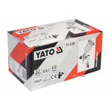 Пульверизатор YATO HVLP 1.5 з верхнім баком 0.6 л