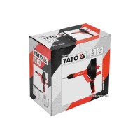Трос для очищення каналізаційних труб на бобіні YATO 6 мм x 7.6 м з шпінделем до дрилі