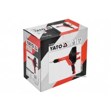 Трос для очищення каналізаційних труб на бобіні YATO 6 мм x 7.6 м з шпінделем до дрилі