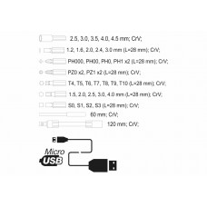 Викрутка акумуляторна з набором біт YATO Li-Ion 3.6В 450 мАгод LED-підсвітка HEX-1/4" 39 шт + кейс