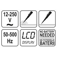 Індикатор напруги цифровий YATO 12-250 В