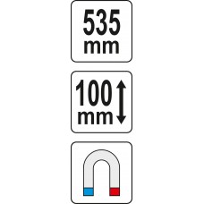 Шаблон профілів з магнітом YATO 535 x 100 мм