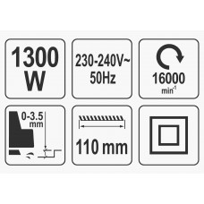 Рубанок мережевий YATO 1300 Вт 110 мм