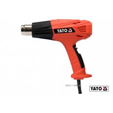 Фен технічний мережевий YATO 2 кВт 450°/600° 250/500 л/хв регулятор температури + 4 насадки