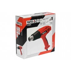 Фен технічний мережевий YATO 2 кВт 450°/600° 250/500 л/хв регулятор температури + 4 насадки