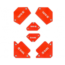 Кутники магнітні для зварюв YATO: кут: 45°, 90°, 135°, 2- 4.5 кг, 43х72х12мм, 4- 11,5кг, 82х118х14мм