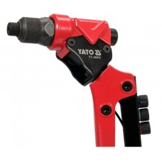 Заклепочник YATO з обертовою головкою l= 275 мм, для нітів Ø= 2,4; 3,2; 4,0; 4,8мм, нітогайок М3- М6