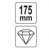 Склоріз з алмазним пругом YATO : L= 175 мм
