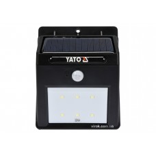 Світильник сонячний акумуляторний YATO Li-Ion 3.7 В 0.9 Агод 120 лм з датчиком руху 3 м